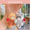 Piggy Panda Soft Plush Animal Key Chain With Magnetic Pair Backpack Pendant