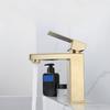 Современный умывальник Ванная комната Смеситель для раковины Монтаж на столешницу Горячая Холодная Вода Смеситель для раковины Золотой Смеситель для раковины в туалет Смесители из нержавеющей стали