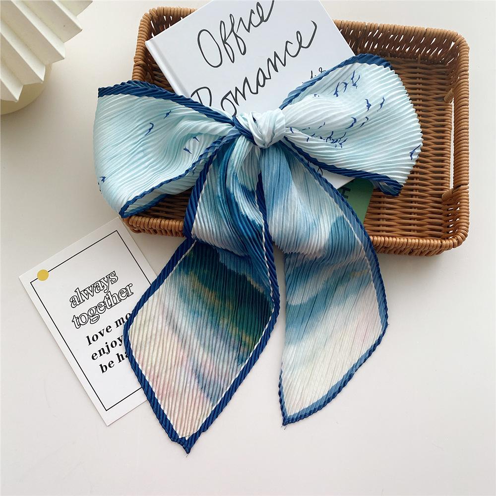 New Scarves Silk Scarves Women'S Spring And Autumn Season Long Decorative Professional Scarves Summer Thin Styles Paired With Shirts Stylish