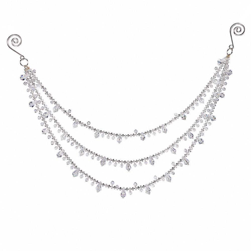 Acrylic Pearl Bead Garland Faux Pearl Beaded Hanging Decoration Christmas Window Decor