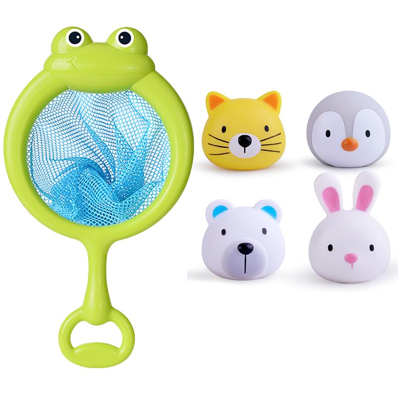 Милые Животные Игрушка для Ванны Светящаяся LED Игрушки Плавающие Водные Мягкий Резиновый Поплавок Индукционная Светящаяся Утка для Детей Игры Забавные Подарки