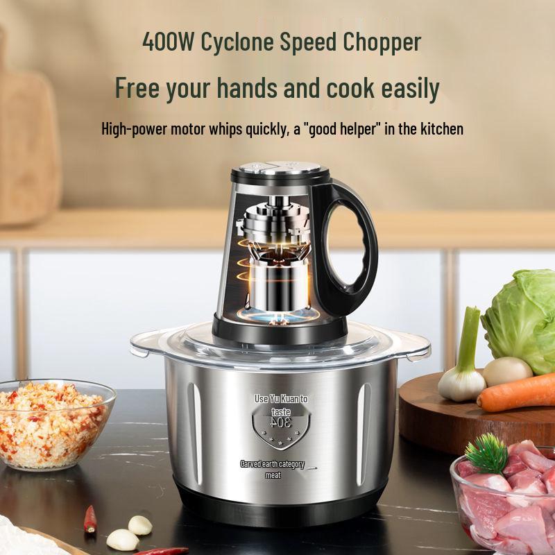 Stainless Steel Meat Grinder & Mixer for Dumplings, Large Capacity Automatic Cooking Machine