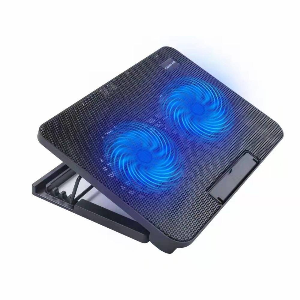 Прочная Регулируемая Подставка-Охладитель для Ноутбука с USB-Портом и LED-Подсветкой, Вентилятор-Охладитель для Ноутбука, Металлическая Сетка, Охладитель для Ноутбука, Офис