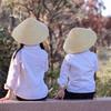 Korean Girls Straw Hat Breathable Straw Visor Cap for Children Retro Kids Sun Hat  Boy Girls