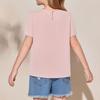 Children's Short-sleeved Solid Color T-shirt For Girls With Puffed Sleeve Chiffon Top