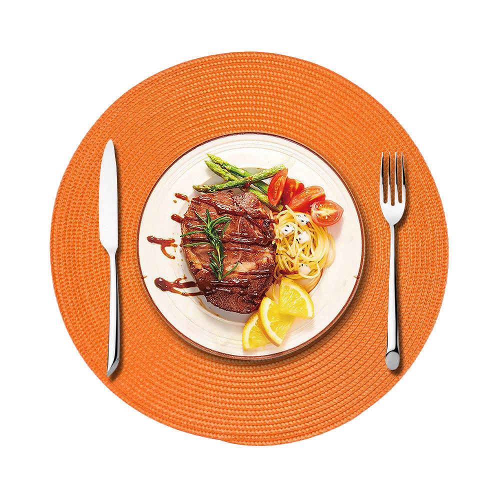 Round Placemats Set  Braided Circle Place Mat Washable Table Mats for Kitchen Dining Table Mixed Color Non-Slip Place mats