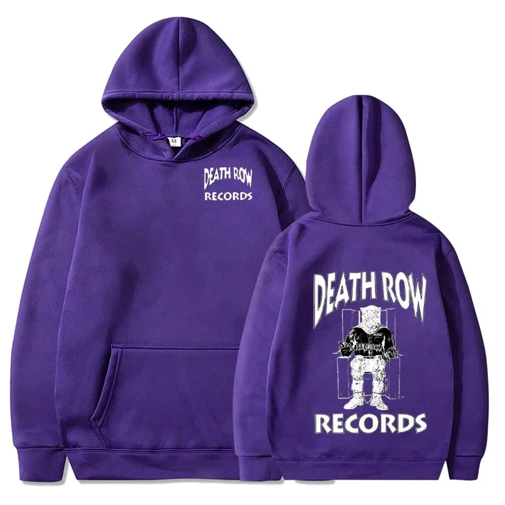 Осень/Зима Новые Худи Death Row Records Модные Свободные Худи для Мужчин и Женщин Спортивная Одежда Хип-Хоп Уличная Одежда