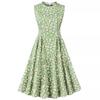 Hot Selling Sleeveless Printed Dress Elegant Temperament Midi Casual Dresses