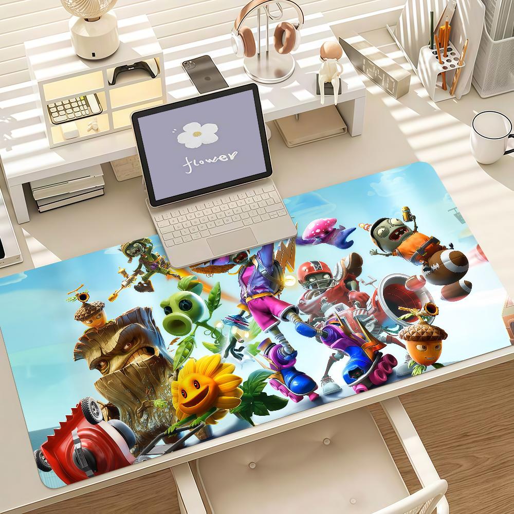 Game Pplants Vs Zzombies Strategy Mouse Pad Anti Slip Rubber Edge Locked Thickened Laptop Gaming Desk Mat