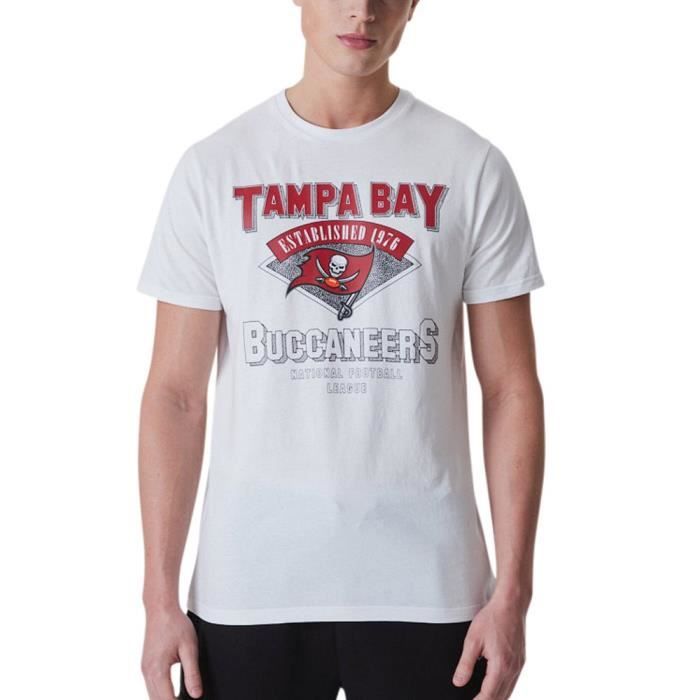 T-shirt NFL - NEW ERA - Tampa Bay Buccaneers - Manches Courtes - Col Arrondi - 100% Coton