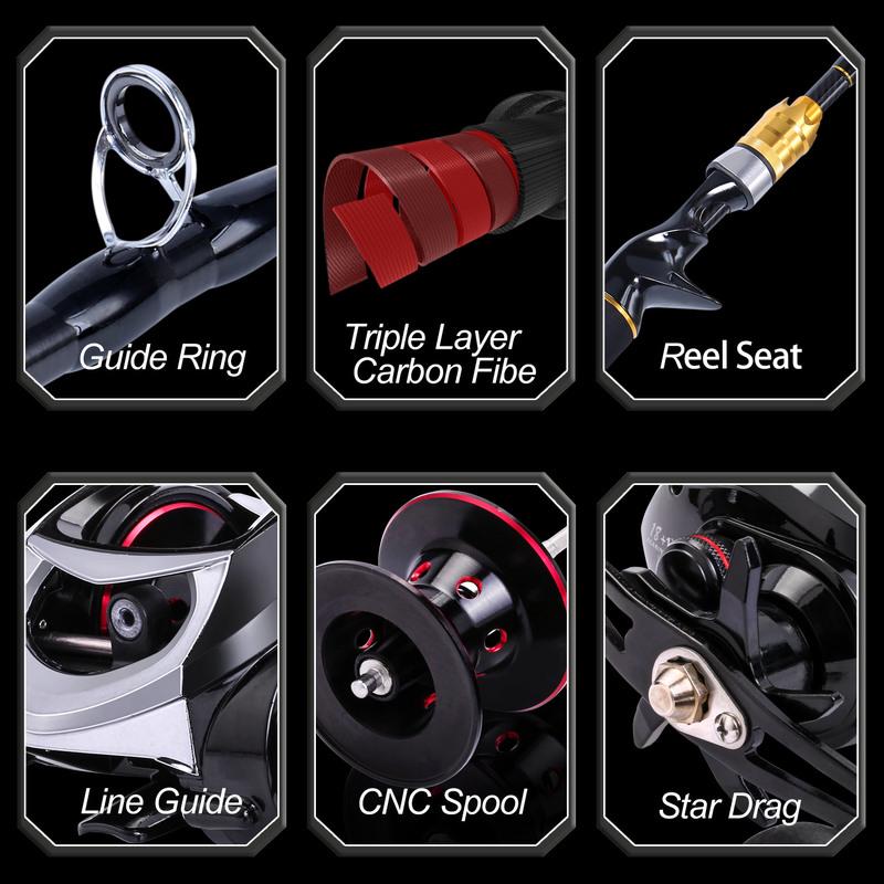 Комбинированная катушка для удочки для приманки, удочка 2,1 м с 19 BB, рыболовная катушка, набор для спортивной рыбалки на открытом воздухе