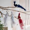 Realistic Glitter Christmas Bird Ornaments Foam Christmas Tree Decoration Indoor Decoration