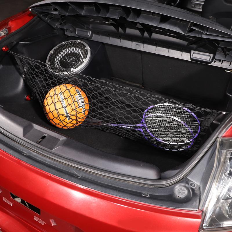 Для Mitsubishi Eclipse 2008, высокоэластичная двухслойная сетка, черный багажник автомобиля, двухслойная сетчатая сумка для хранения, сетка для автомобиля