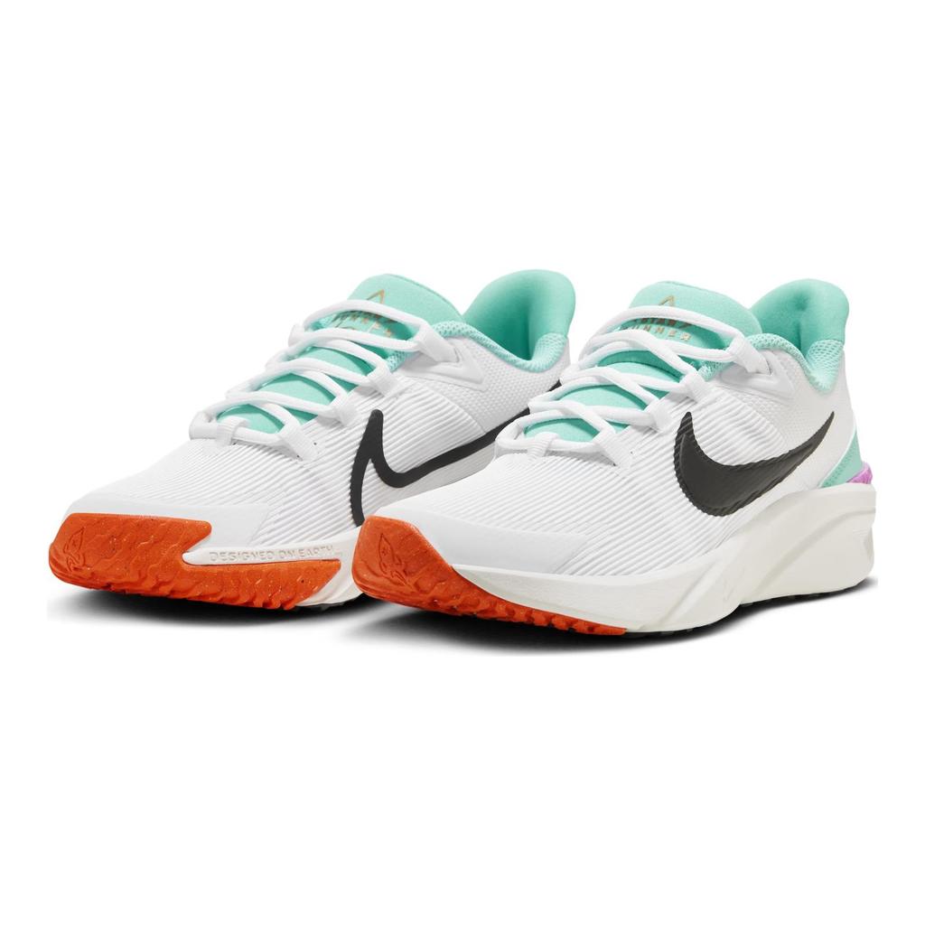 Nike Кроссовки детские Star Runner 4 GS White Teal Total Orange Black Sail HQ1187-101