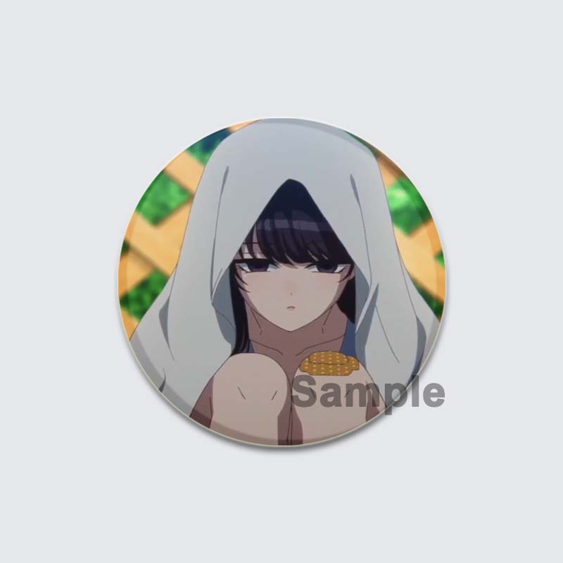32/44/58 мм Komi Can T Communicate Круглая булавка Милая мультяшная застежка-брошь для рюкзака Аксессуары для одежды Аниме Коллекция Значков Украшения