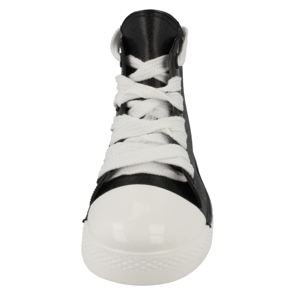 Spot On Womens/Ladies Baseball Style Lace Up Ankle Wellington Boots