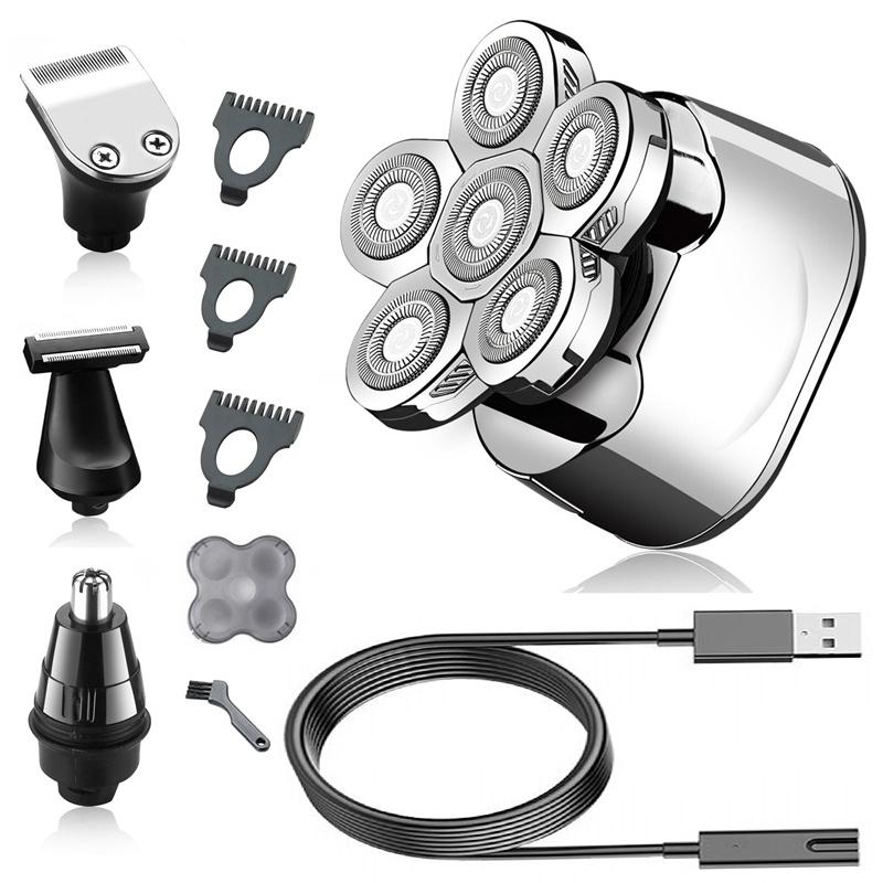 Комплект электробритвы 6 в 1, многофункциональная косилка, бритва для мужчин, перезаряжаемая машина для стрижки бороды и волос