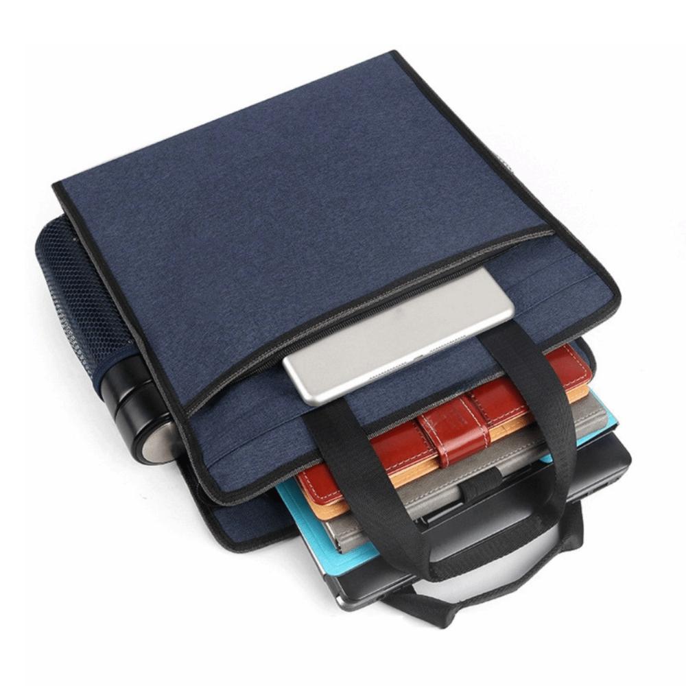 Waterproof Zippered Document Bag Oxford Students Portable Bag Durable File Tote Bag Pouch Book