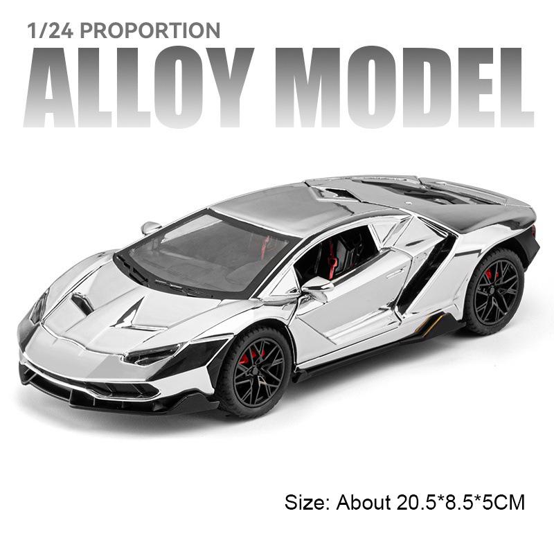 1:24 Lamborghini LP770-4 Apollo EVO Металлическая модель спортивного автомобиля Игрушки из сплава Двери Открываются Резиновые Колеса Машинки с Оттяжкой Игрушки Подарки