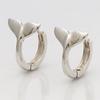 92.5 Silver Whale Tail Hoop Earrings (Wfg1Vhx)
