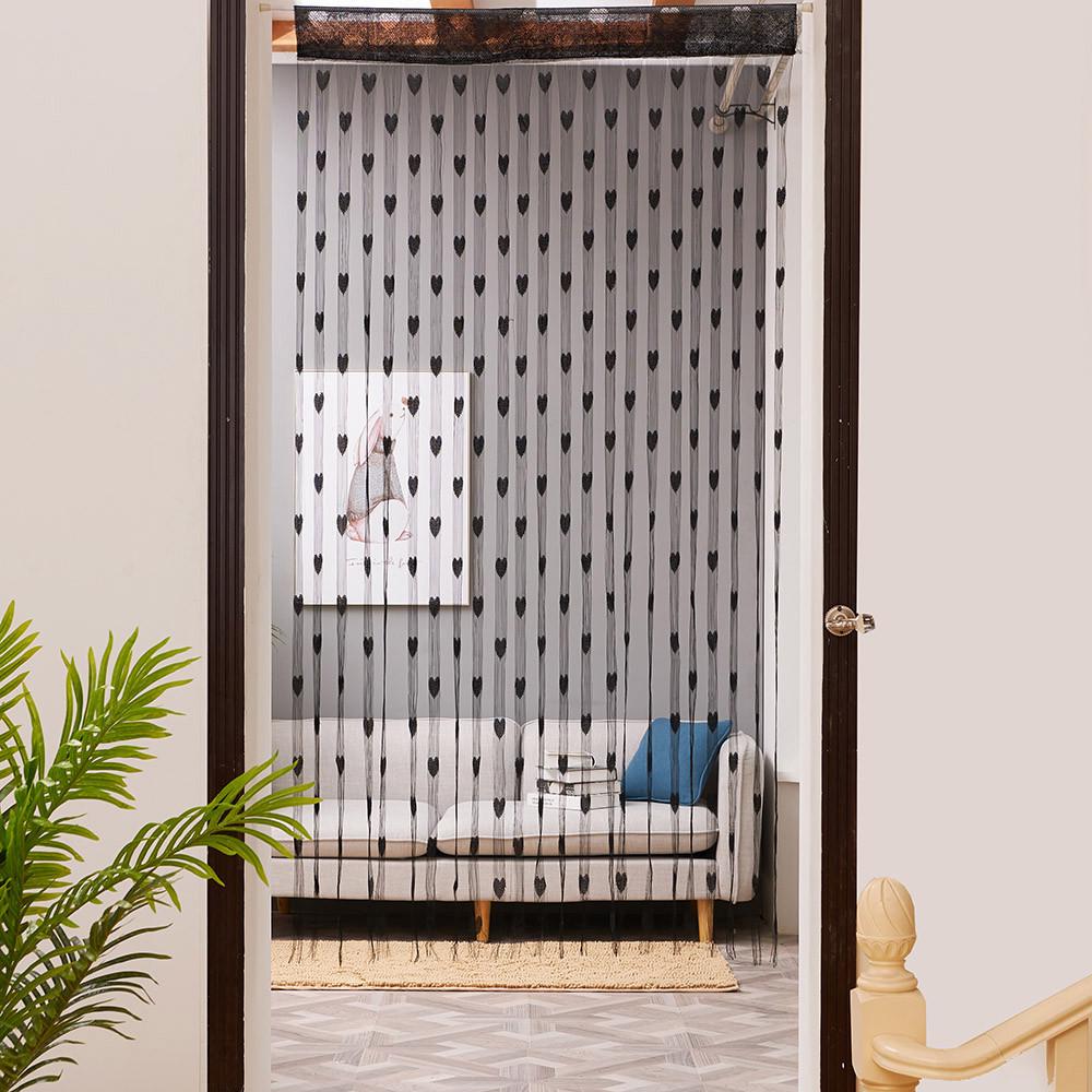 50x200cm Love Heart String Curtain Window Door Divider Sheer Curtain Valance