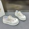 Ugly Cute Big Head Casual Canvas Little White Shoes Women's 2025 Spring and Summer New Thick-soled Heightening Soft-soled Casual Sports Shoes