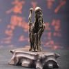 Antique Bronze Dharma Ancestor Figures Smal Ornaments Copper Bodhidharma Buddha Miniatures Statue Living Room Desk Decorations