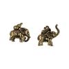 Handicrafts Lucky Elephant Statue Solid Copper Animal Sculpture Brass Elephant Miniatures  Tea Pet