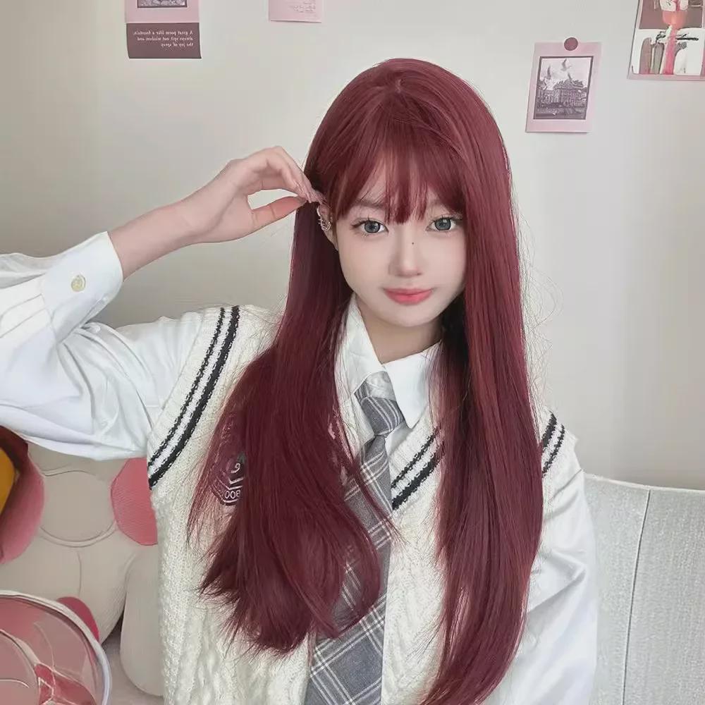 Длинный прямой парик Coney Red Mera Lolita для женщин