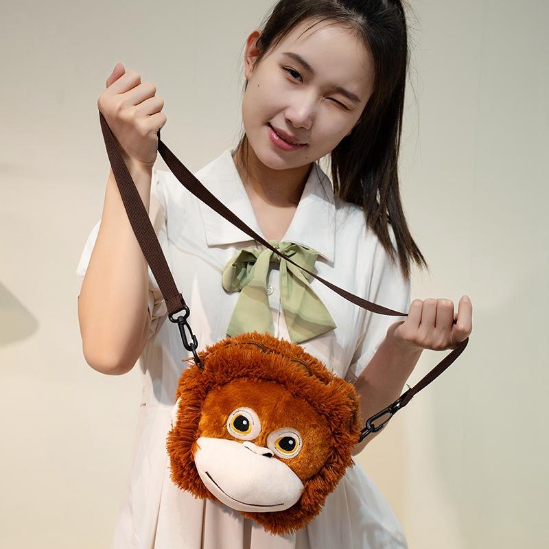 Милая уродливая милая маленькая кукла-обезьянка, плюшевая игрушка, кукла-горилла, сумка для девочки, детская успокаивающая кукла