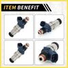 1 Pc Fuel Injector for Toyota Tacoma 1995-2001 Engine Fuel Injection Nozzle No.2320979085 4 Holes Plastic Silver Tone Blue Benefit