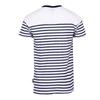 BLAGGIO Men's Murphy Striped T-Shirt with Button-Down Collar