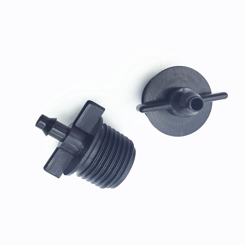 8 pcs 1/2 inch Thread to 4mm Barb Fittings Irrigation Switch Connector Joint Garden Micro Irrigation Parts X-over For 4/7mm Hose