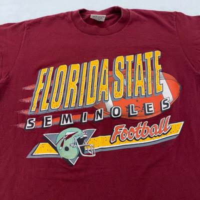 Винтажная футболка 90-х FLORIDA STATE SEMINOLES FOOTBALL M/L спорт