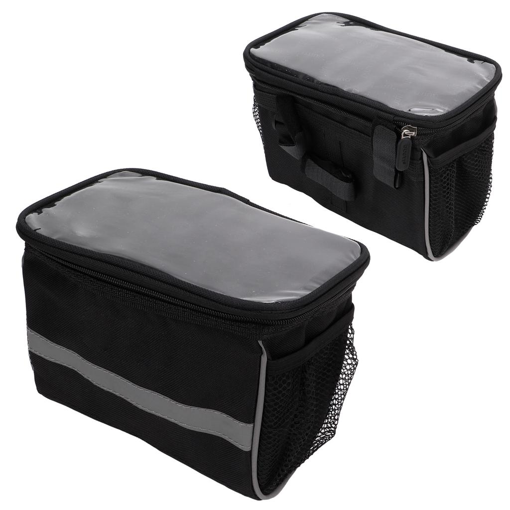 Черная сумка на руль велосипеда, сумка на переднюю трубу, велосипедная корзина, велосумка для горного велосипеда для активного отдыха