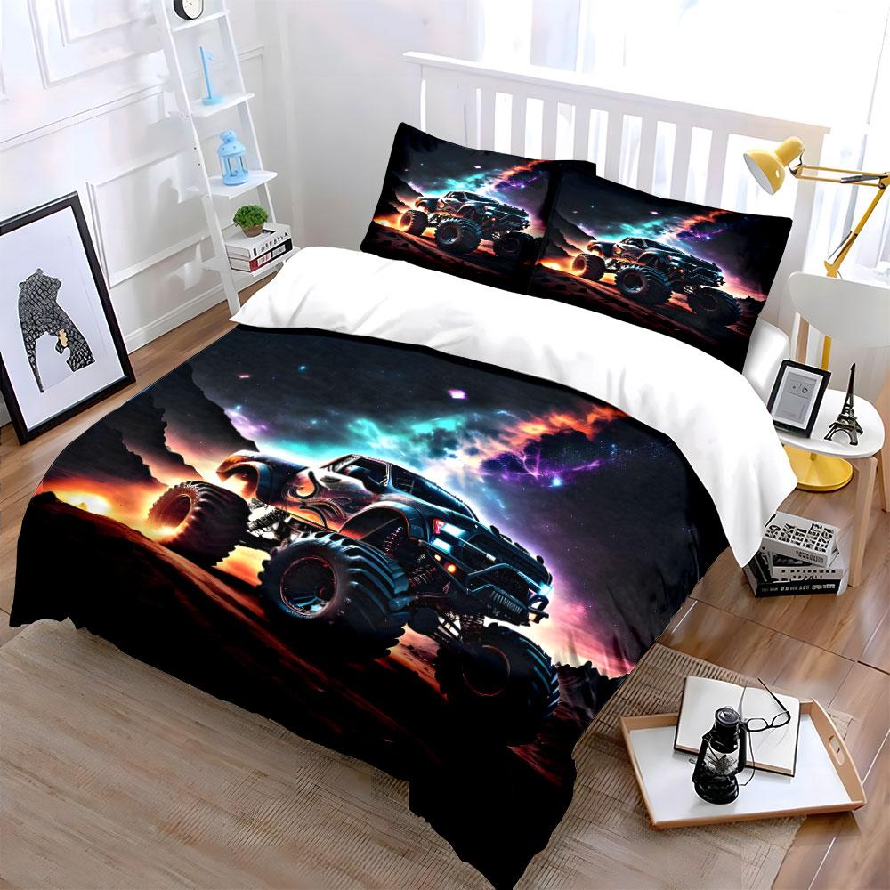 "Galactic Monster Truck Adventure" Bedding sets Duvet covers Pillowcases(1* Duvet Cover 2* Pillowcases without duvet insert)