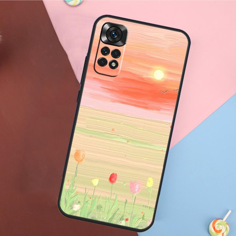 Корейский закат Чехол для Xiaomi Redmi Note 13 Pro 14 12 11 9 10 9S 10S 11S 12S Redmi 14C 10C 12C 13C
