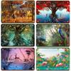 Forest Plate Poster Bird Vintage Home Decor Colorful Tree Retro Metal Tin Signs Pub Car Garage Wall Art Home Decor 20x30cm