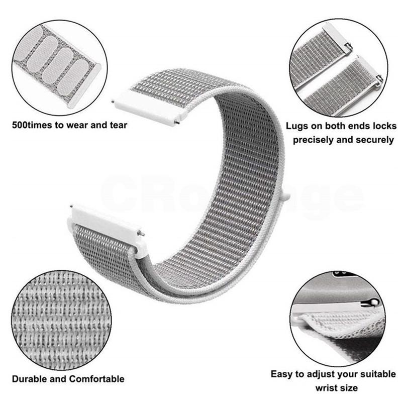 20/22mm Nylon Loop for Amazfit GTS4/2/3/3pro/2e/GTS2 Mini/GTR 4 42/47mm/GTR 2e/stratos Bracelet for Amazfit Bip/U/S/lite