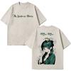 Anime The Apothecary Diaries Print Vintage Washed Tshirt Men Women Harajuku Tshirt Shortsleeved Casual Cotton Hiphop Tshirt