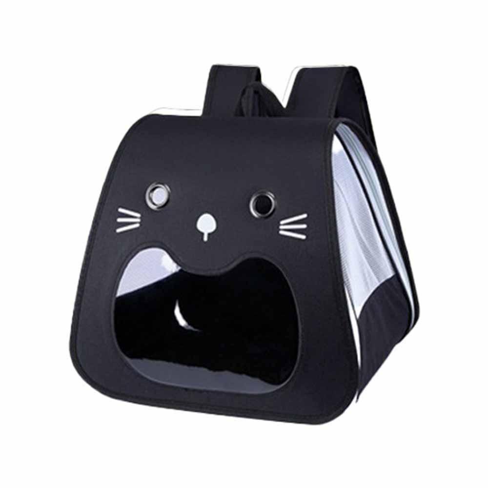 Foldable Cat Carrier Bag Large Capacity Breathable Kitten Carrying Bag Collapsible Hands-free Pet Travel Bag Animal Carrying