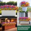 Lnoicy 20pcs Artificial Flowers for Outdoor,Plastic Flowers Decoration, UV Resistant Faux Flowers Shrubs, Artificial Plants for Indoor Outside Garden