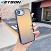 KEYSION Модный Лазерный Градиентный Цветной Чехол для Телефона для iPhone 17e 16e Мягкий TPU+PC Ударопрочная Задняя Крышка для iPhone 16e 17e 2026