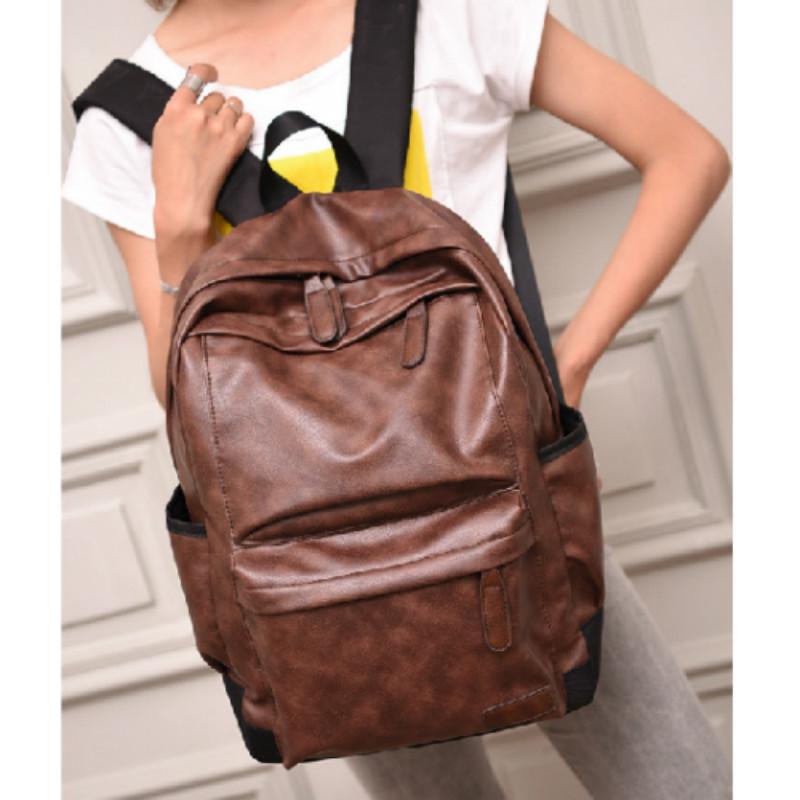 Рюкзаки для мужчин и женщин в стиле ретро из искусственной кожи, повседневные модные дорожные рюкзаки большой вместимости