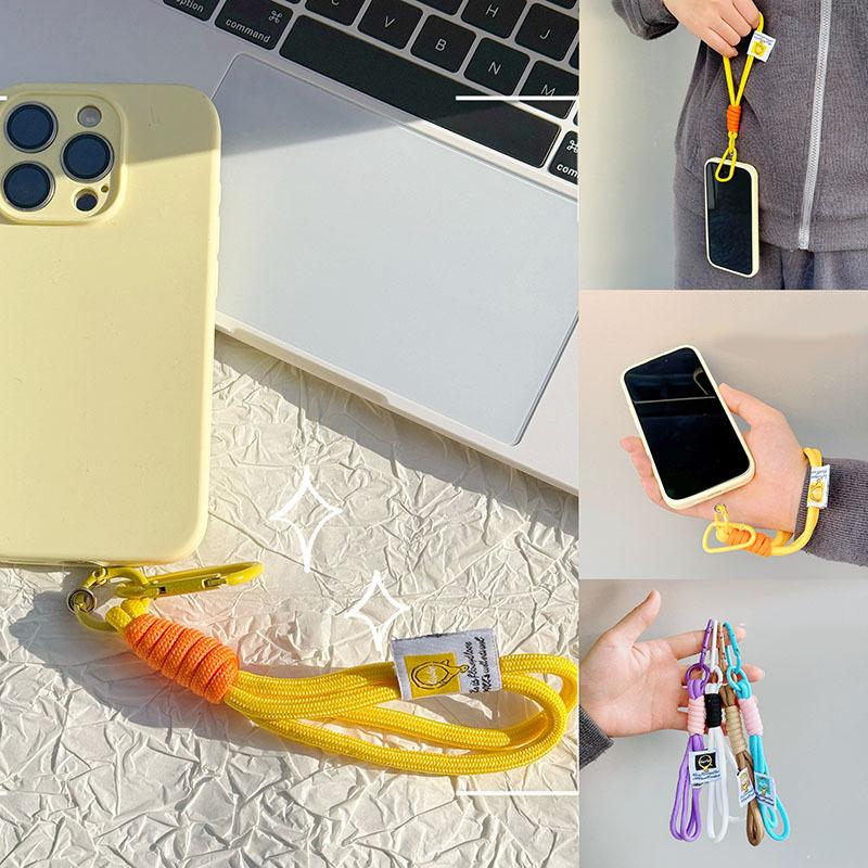 Creative Iridescent Braid Rope Keychain Carabiner Key Ring For Bag Pendant Accessorie Hanging Cord DIY Jewelry Making