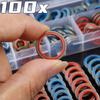 100pcs Bonded Washer Metal Rubber Oil Drain Plug Sealing Gasket for M6 M8 M10 M12 M14 M16 Combined Washer Sealing Ring Set
