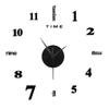 Frameless Diy Wall Mute Clock 3d Mirror Sticker Home Decor Wall Mute Clock 12-hour Display Wall Clock Home Office Decor 50x50cm