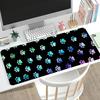 Holographic Cat Paw Extended Gaming Mouse Pad NonSlip Desk Surface Shimmer Rainbow Kitty Foot Print Art Print For Gaming Setup