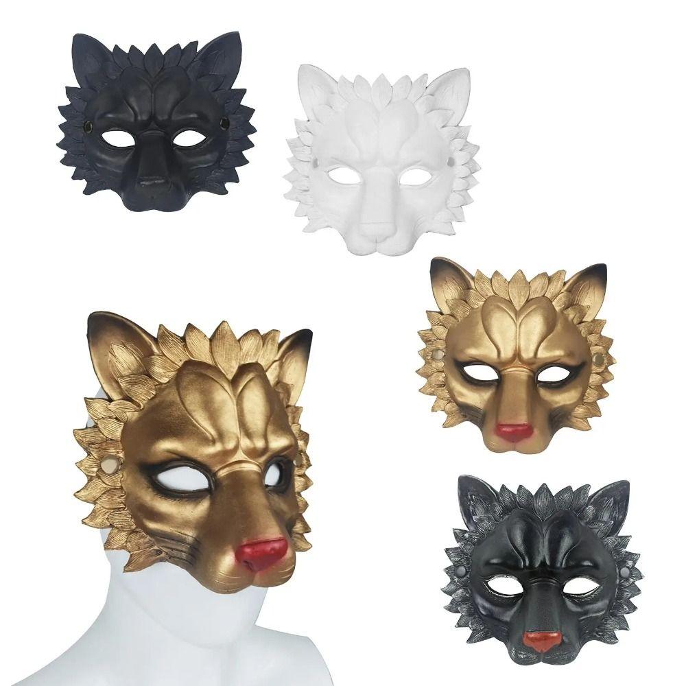 Half Face Lion Half Face Mask Party Supplies Animal Mask Masquerade Cosplay Lion Mask Party