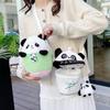 PP Cotton Panda Shoulder Bag Plush Doll Cartoon Animal Pouch Cute Capybara Crossbody Bag  Friends